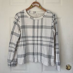 Anthropologie T.LA plaid sweatshirt top